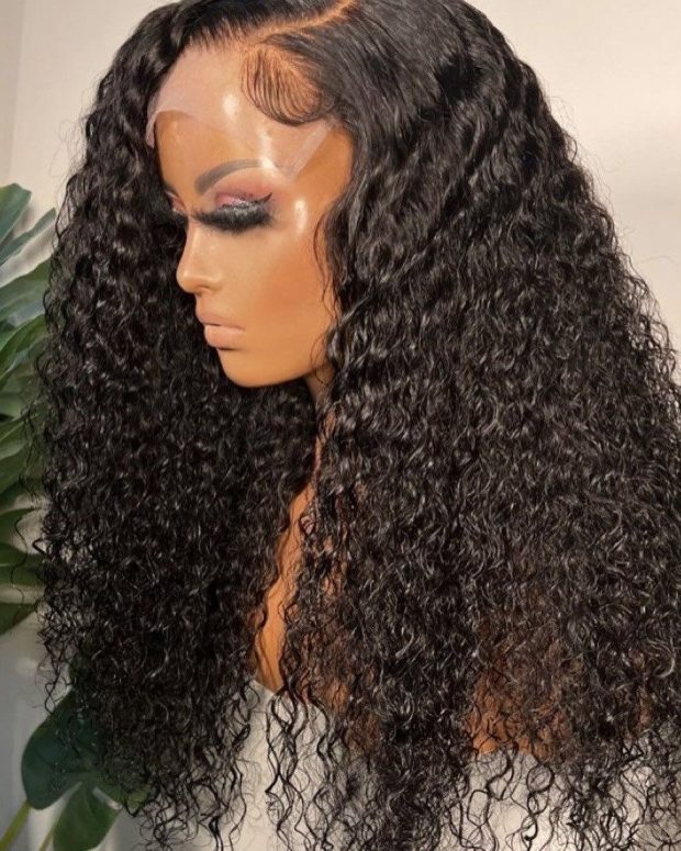 Single Drawn Curly Frontal Wig - Image 2