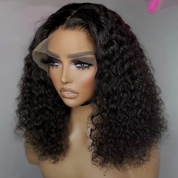 Double Drawn Curly Frontal Wig - Image 2